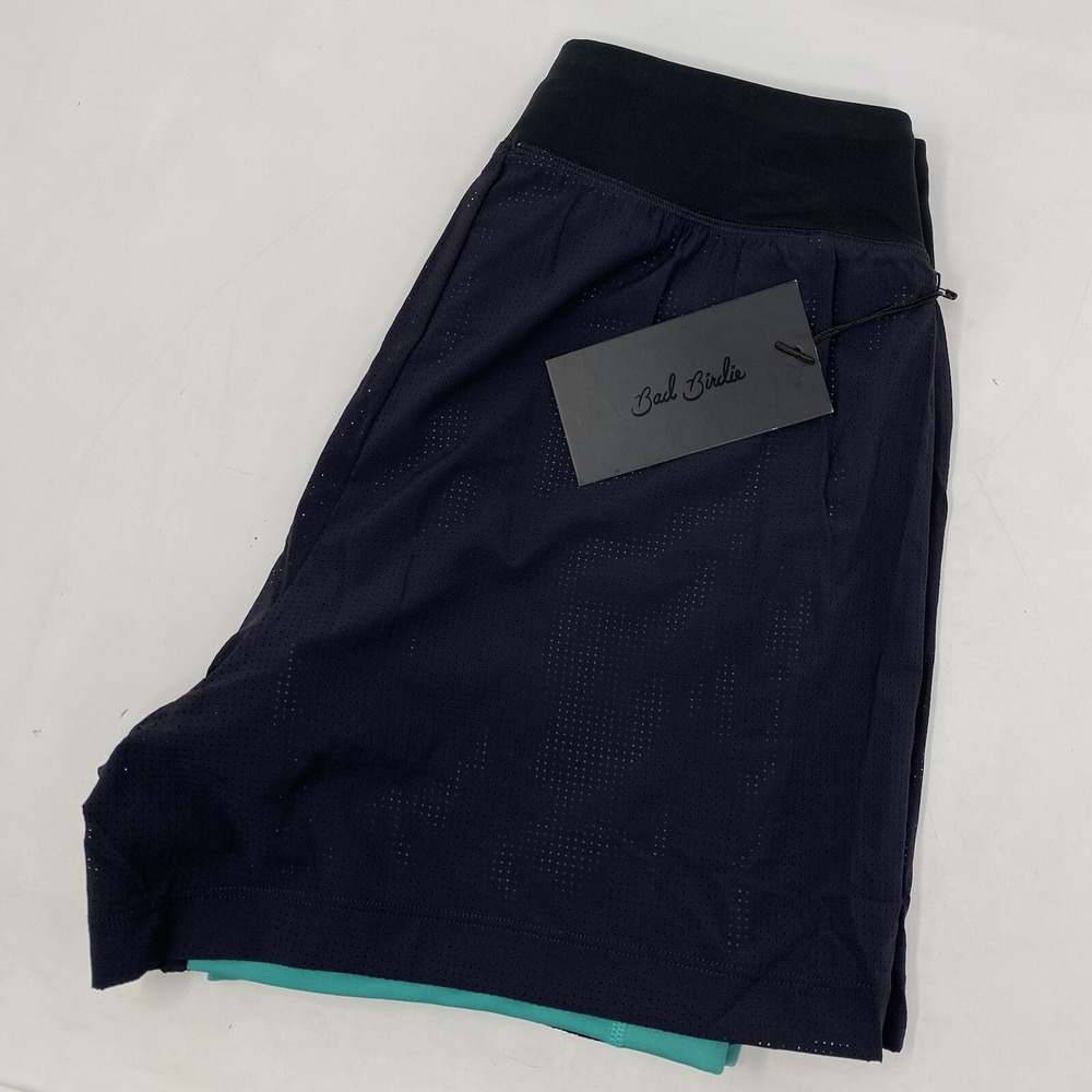 Bad Birdie Range Short Women XS Black Teal Layer Mesh Golf Athletic BBWB004-067